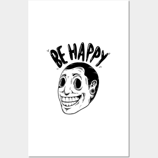 Be Happy Face Posters and Art